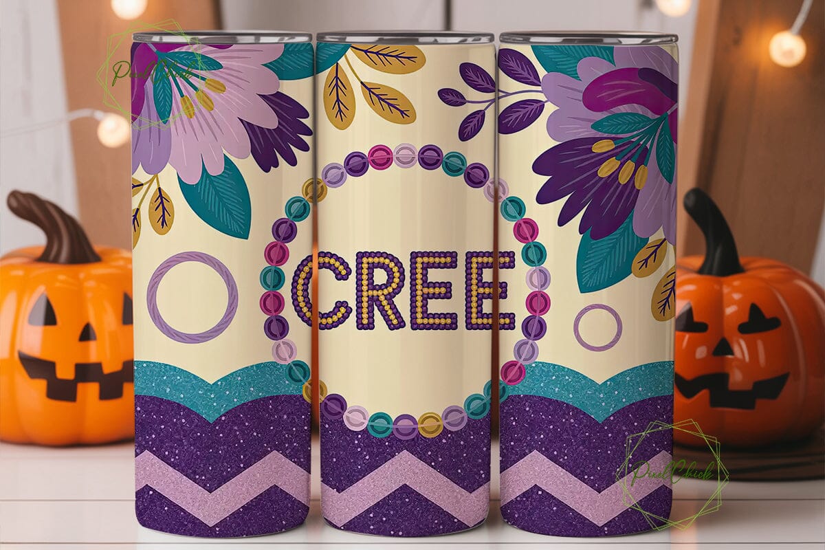 Beaded Floral CREE Tumbler Wrap - Image 2