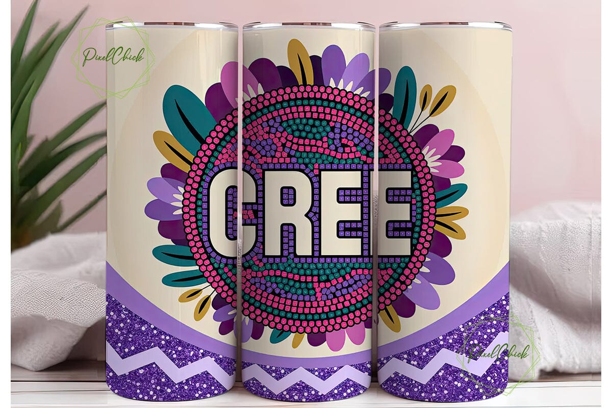 Beaded Floral CREE Tumbler Wrap - Image 3
