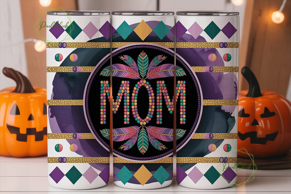 Beaded Mom Tumbler Design - Image 2