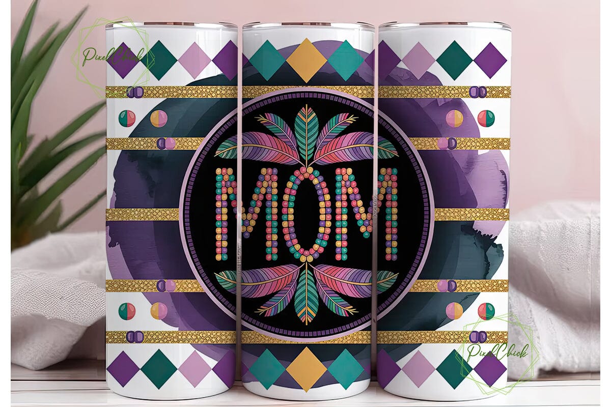 Beaded Mom Tumbler Design - Image 3
