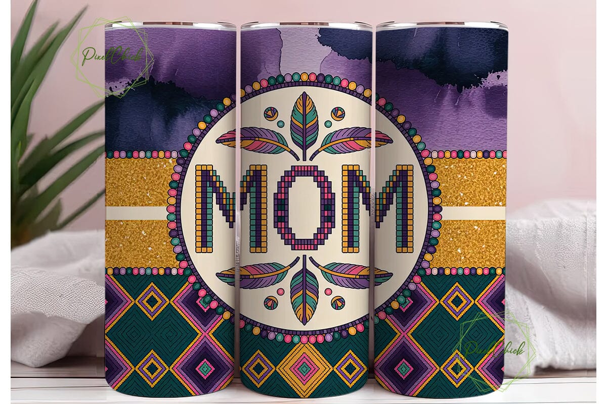 Beaded Mom Tumbler Design - Image 3