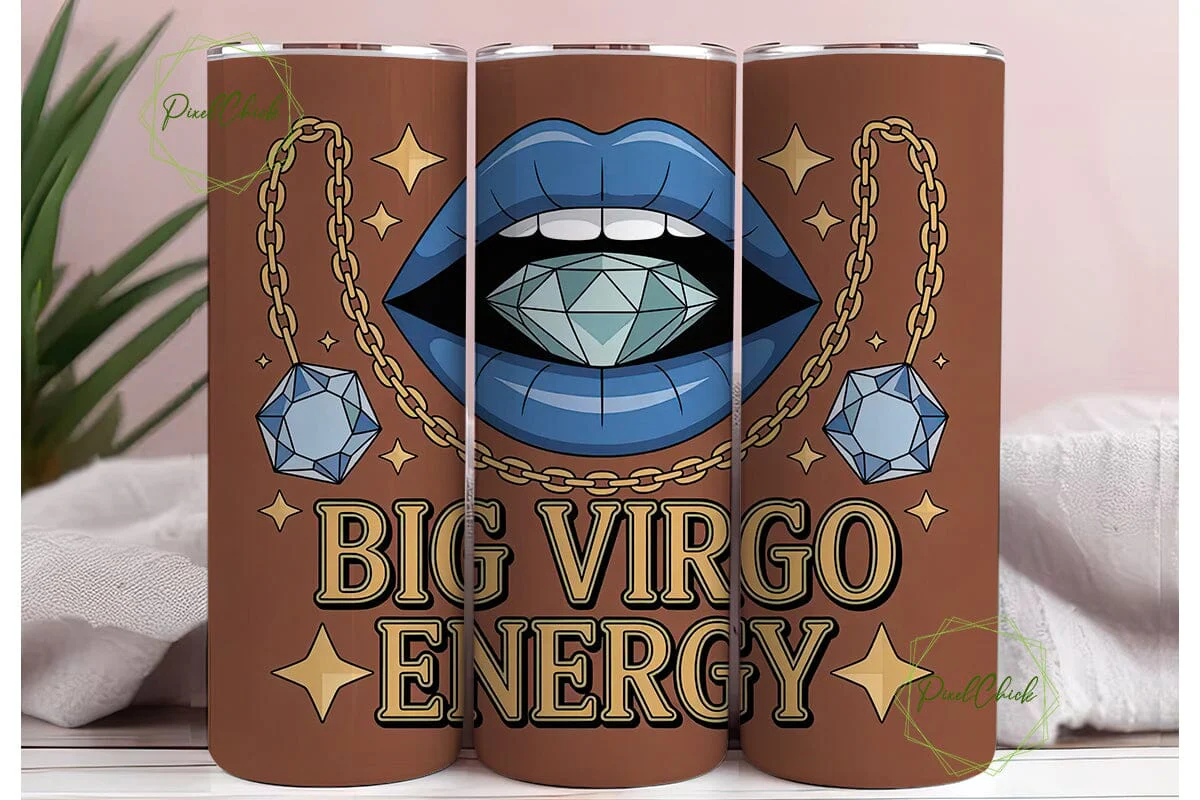 Big Virgo Energy 20oz Tumbler Wrap - Image 3