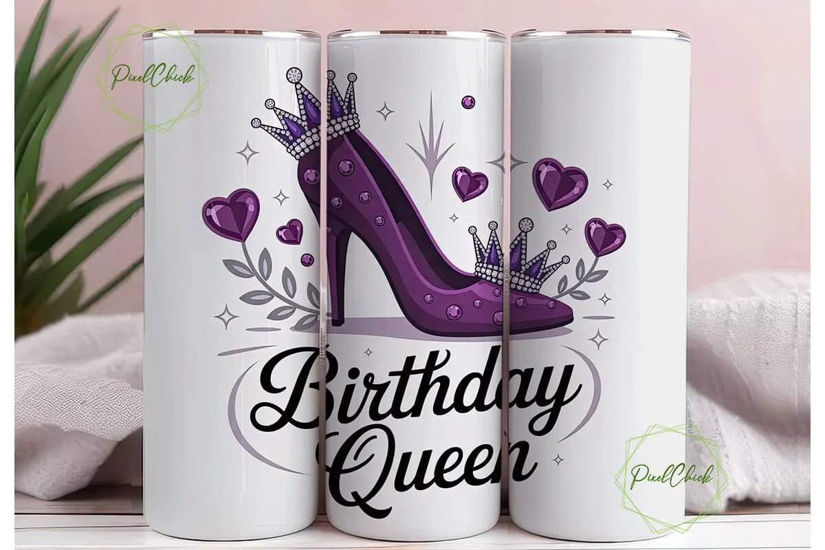 Birthday Queen 20oz Tumbler Wrap - Image 3
