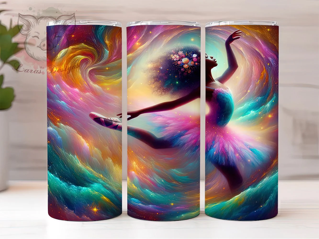 Black Ballerina Dance Tumbler, Ballerina Theme, Dance Design, Graceful Style, Ballet Inspiration, 20Oz Tumbler, Sublimation Wrap