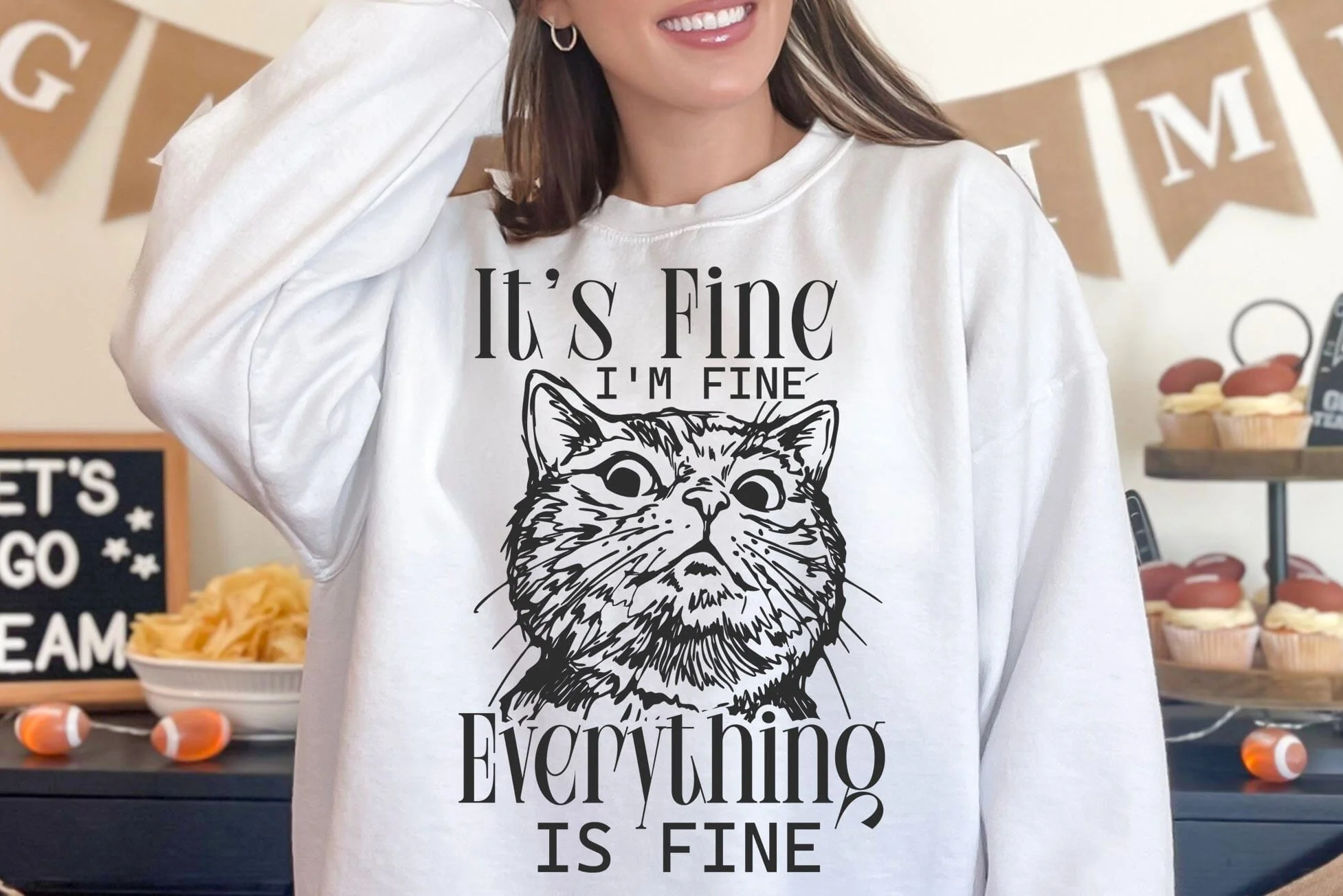 Black Cat Svg, Crazy Cat svg, Funny Cat Silhouette - Image 2
