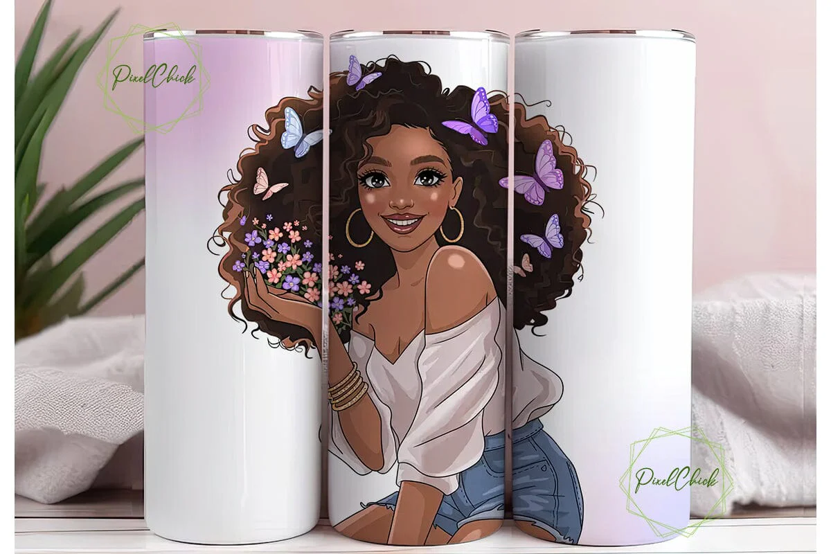 Black Girl Magic 20oz Tumbler Design - Image 3