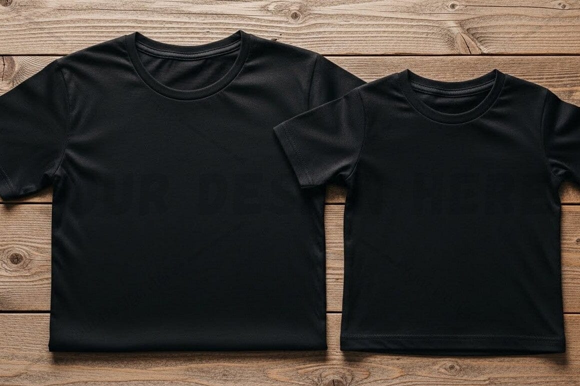 Black t-shirt mockup design