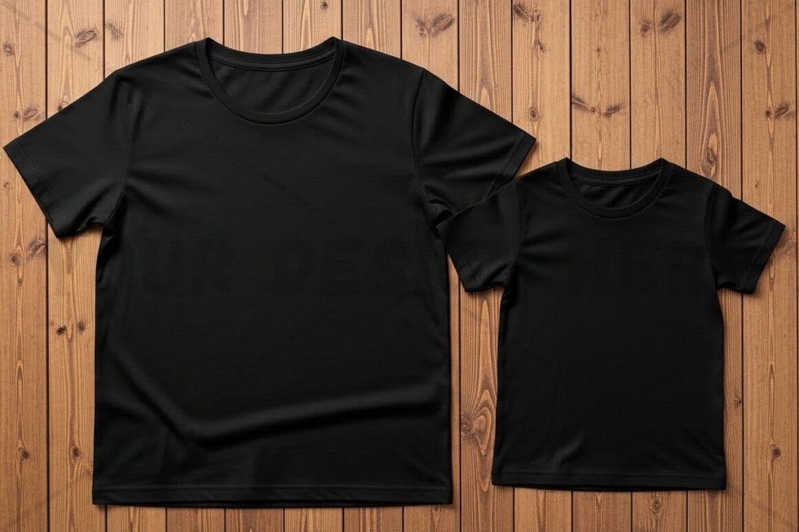 Black t-shirt mockup design