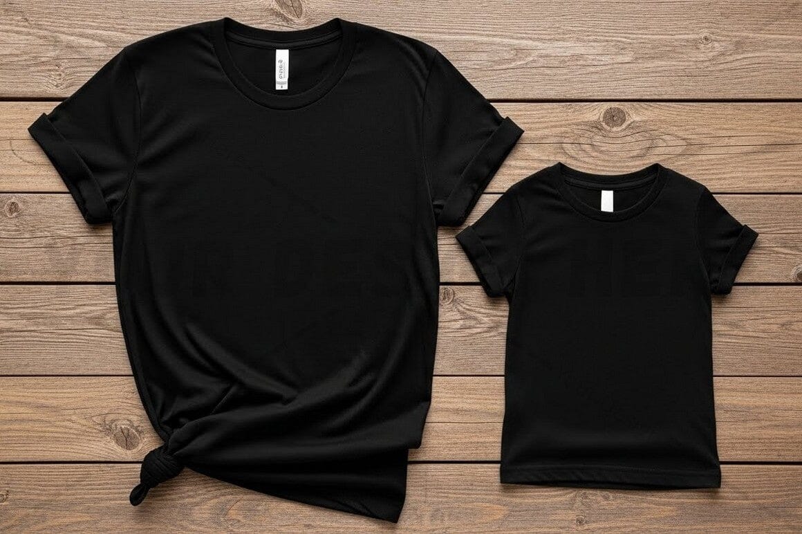 Black t-shirt mockup design
