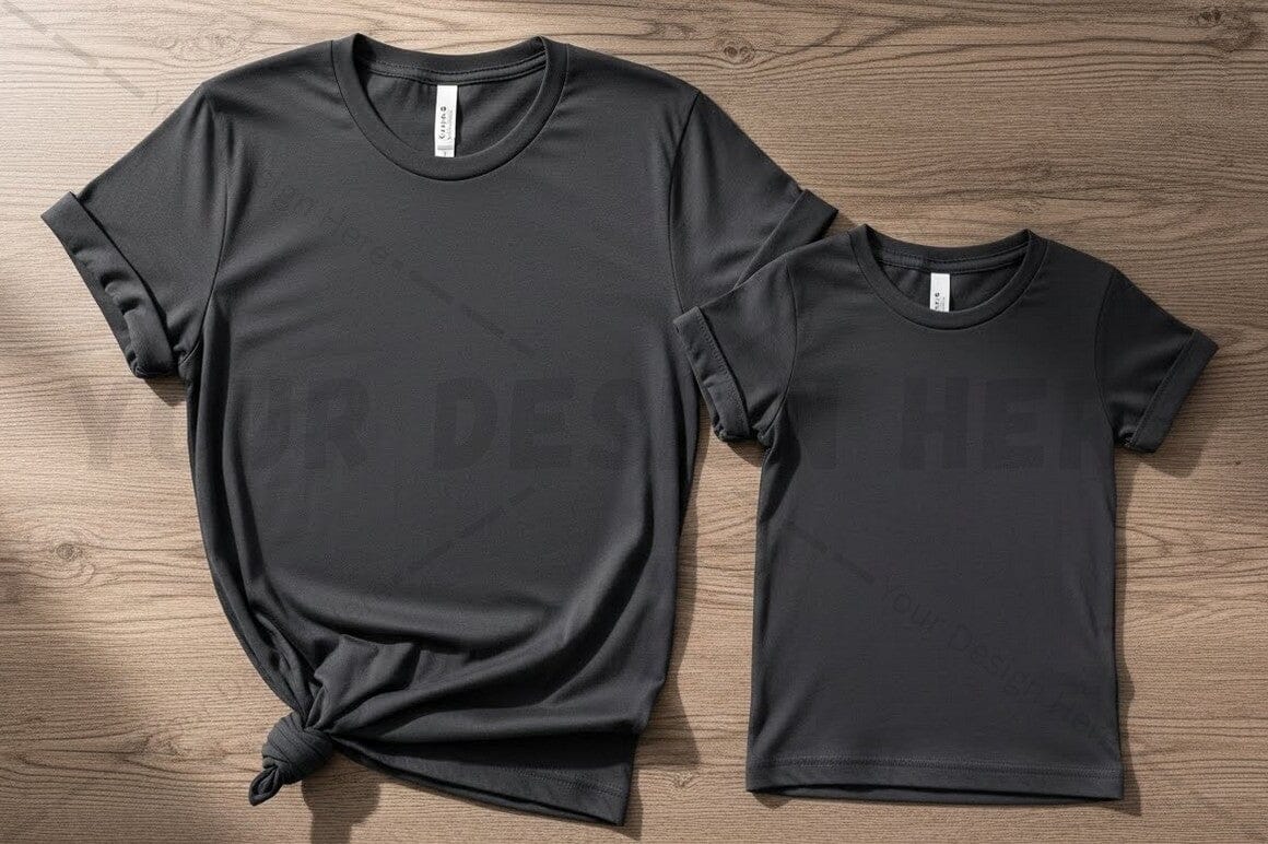 Black t-shirt mockup design