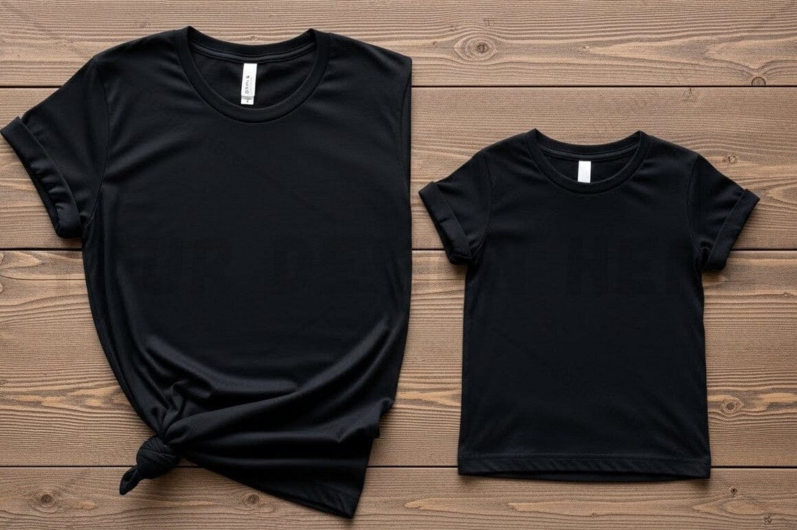 Black t-shirt mockup design