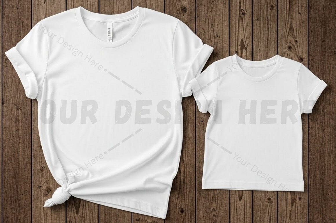 Blank white t-shirt mockup design