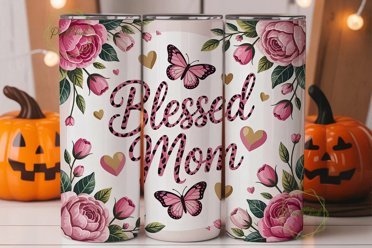 Blessed Mom 20oz Tumbler Wrap - Image 2