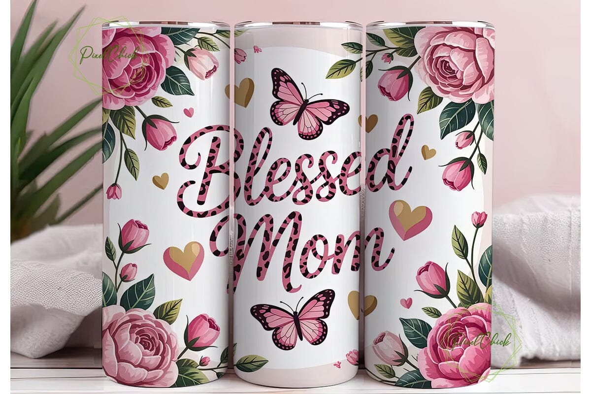 Blessed Mom 20oz Tumbler Wrap - Image 3