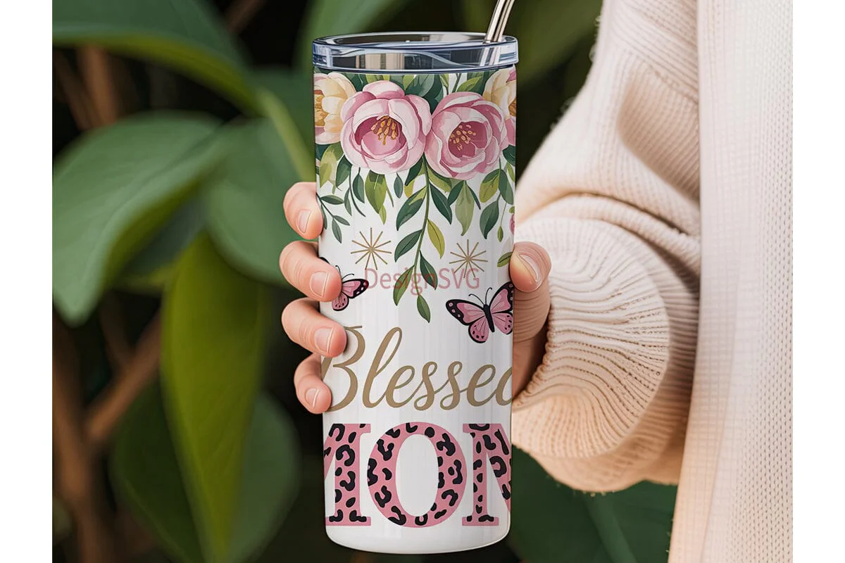 Blessed Mom 20oz Tumbler Wrap - Image 3
