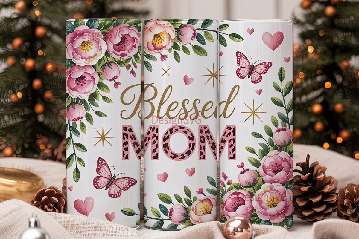 Blessed Mom 20oz Tumbler Wrap - Image 2