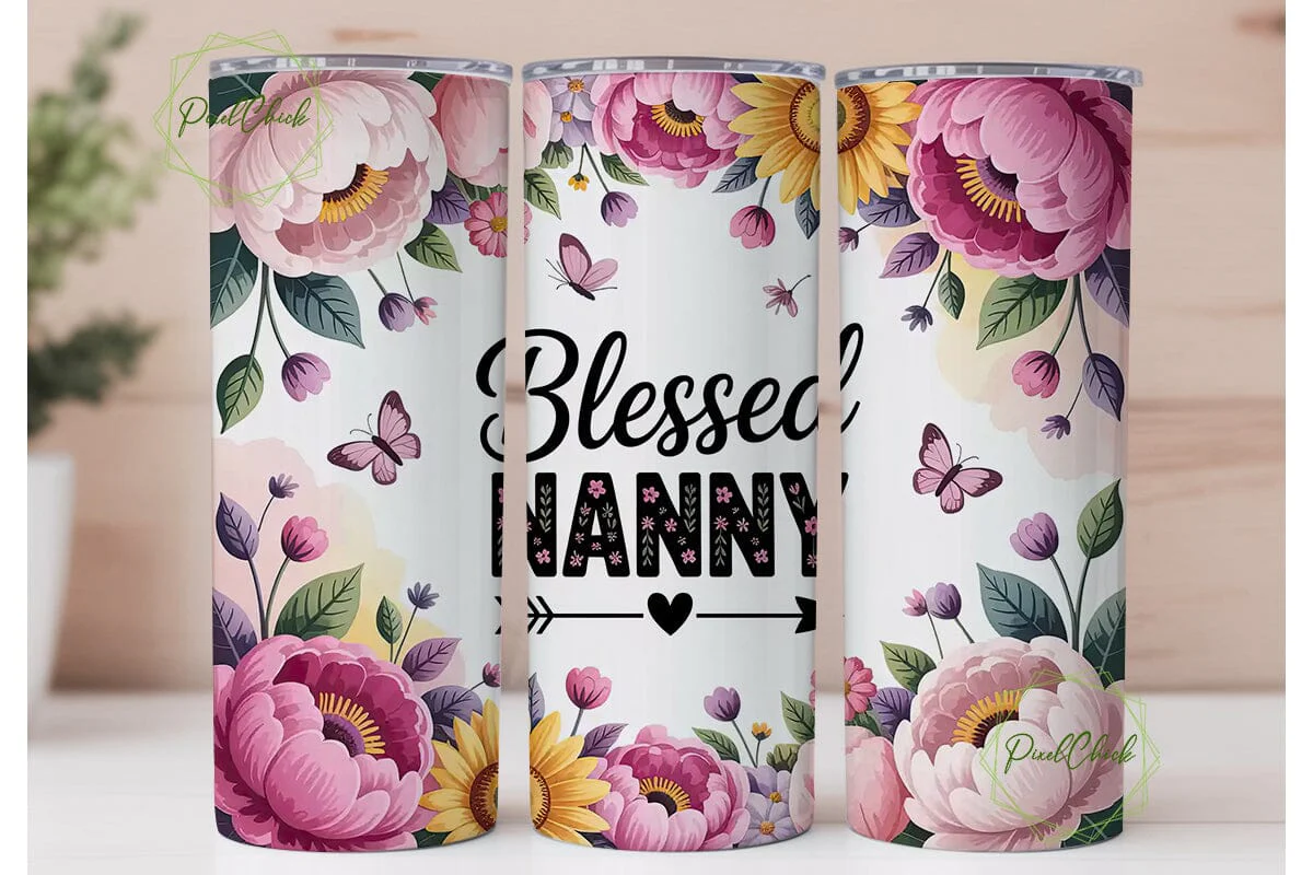Blessed Nanny 20oz Tumbler Design