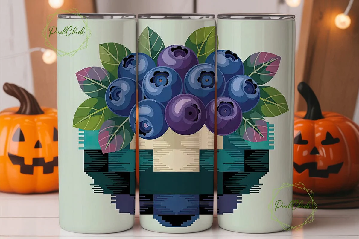 Blueberry Geometric Tumbler Wrap - Image 2