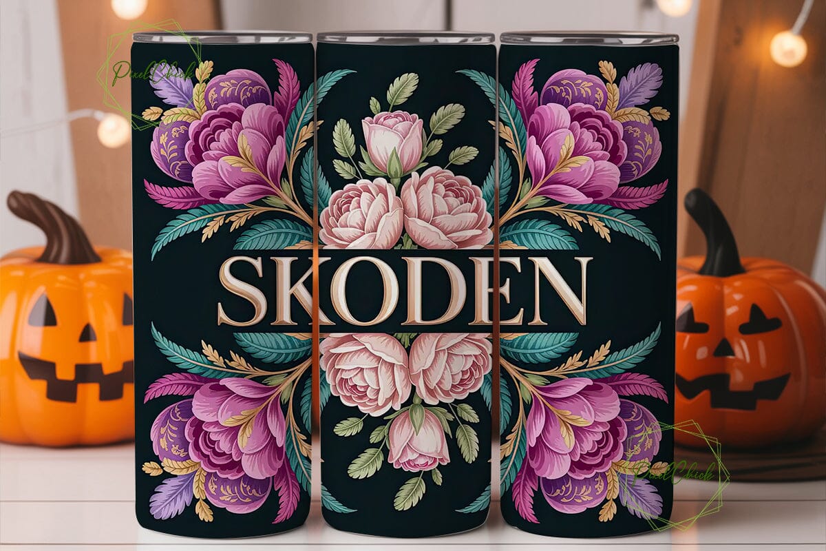 Boho Floral Personalized Tumbler Wrap - Image 2