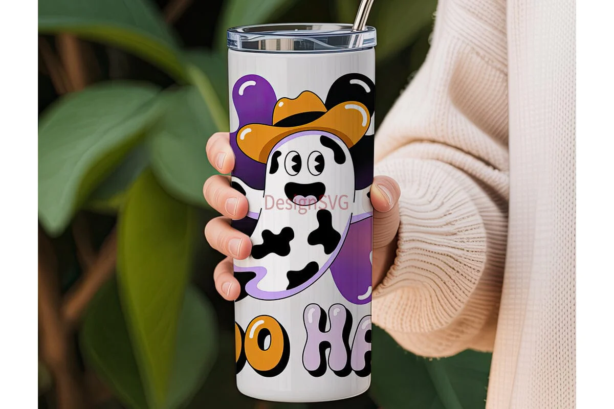 Boo Haw Ghost 20oz Tumbler Wrap - Image 3