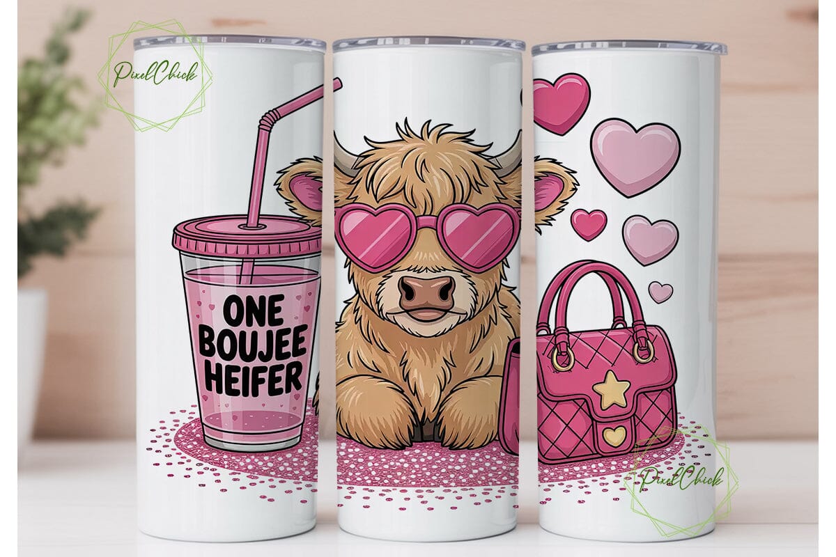Boujee Heifer 20oz Tumbler Wrap - Image 2