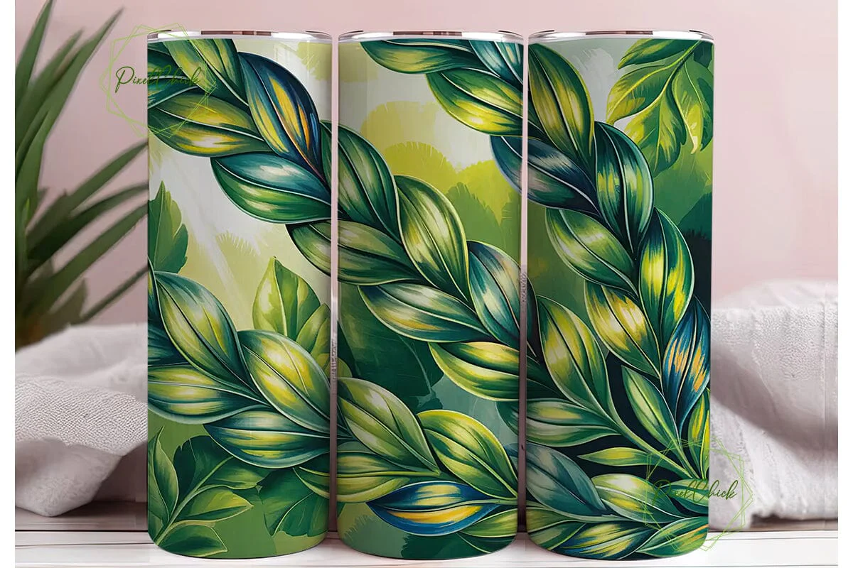 Braided Leaves 20oz Tumbler Wrap - Image 3