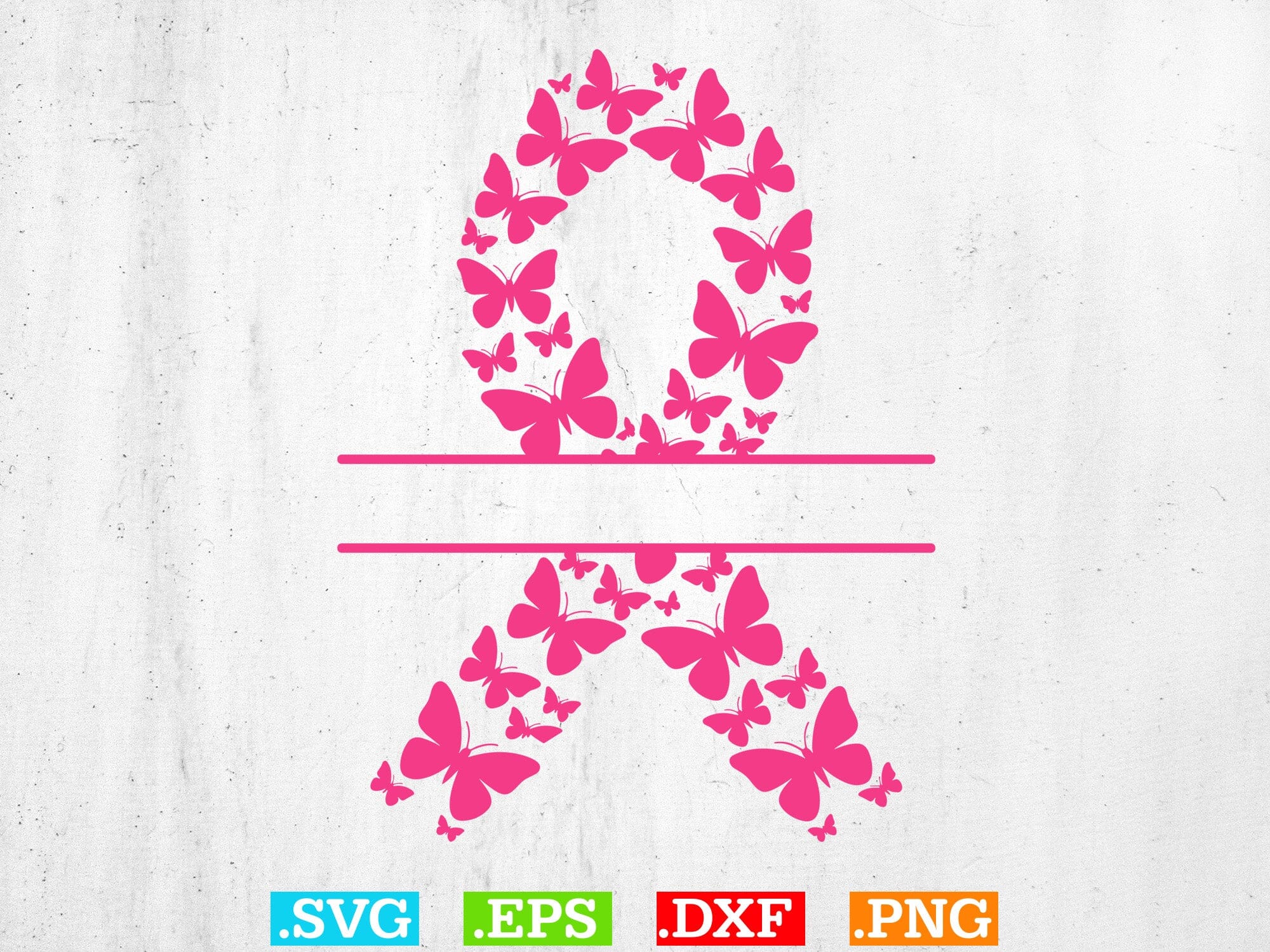 Breast Cancer Awareness Butterfly SVG Bundle, Cancer Ribbon SVG, Butterfly Awareness, Digital Download - Image 9