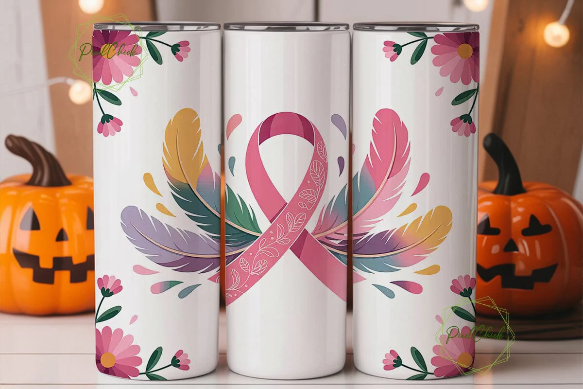 Breast Cancer Awareness Tumbler Wrap - Image 2