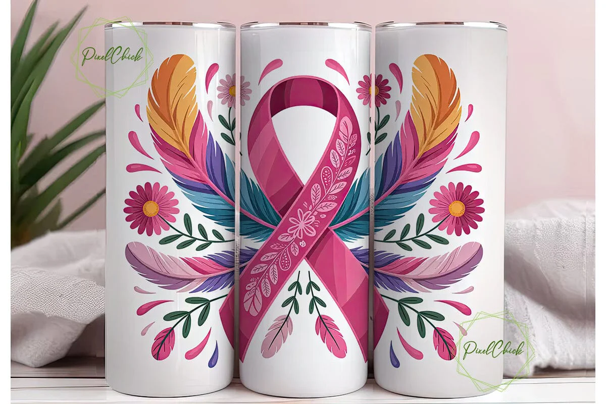 Breast Cancer Awareness Tumbler Wrap - Image 3