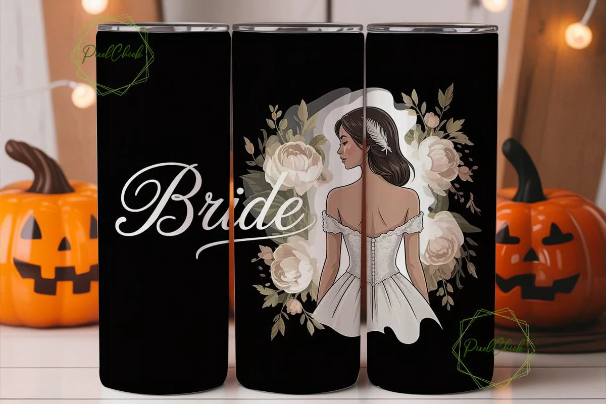 Bride Floral Tumbler Wrap - Image 2