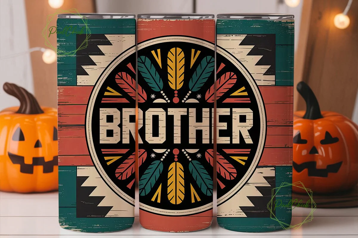 Brother Tribal Tumbler Wrap - Image 2