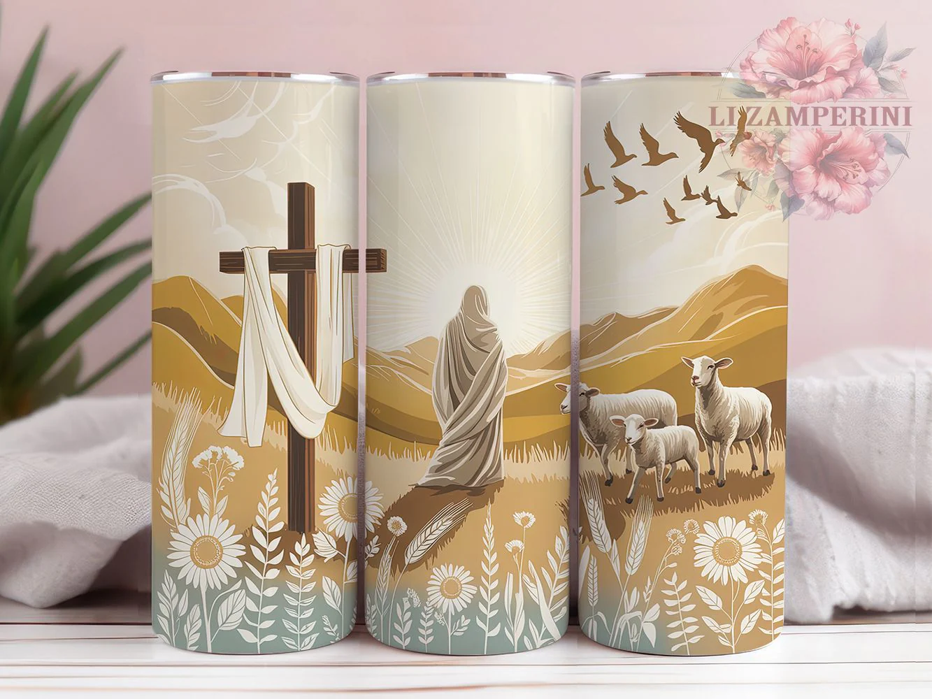Brush Stroke Jesus Faith Tumbler, Easter Christian Tumbler, Faith Bible Wrap, Stylish 20oz Wrap, Sublimation Design, Trendy Gift Idea, Inspirational Easter Tumbler