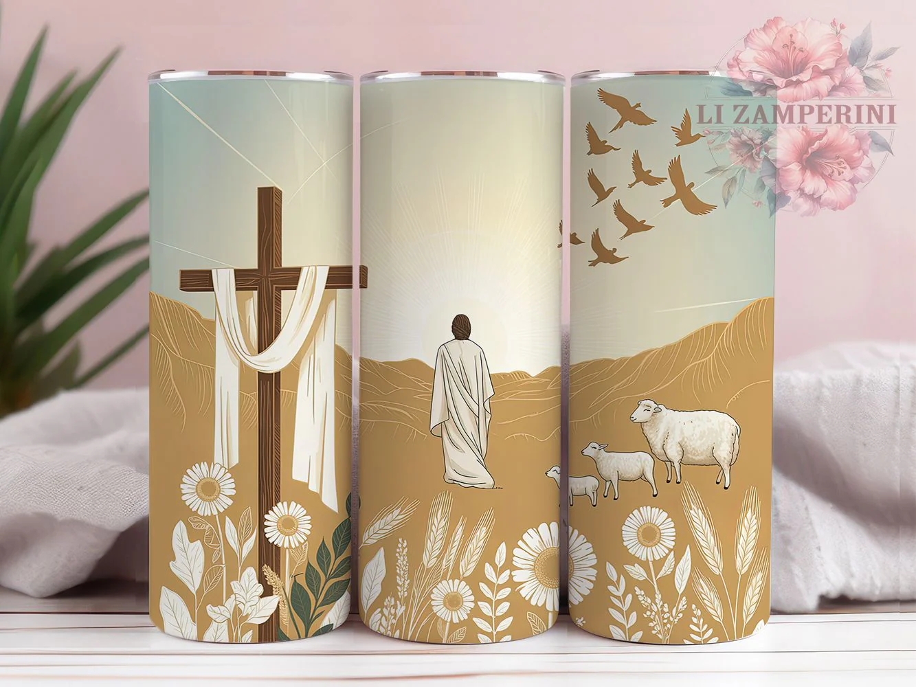 Brush Stroke Jesus Faith Tumbler, Easter Christian Tumbler, Faith Bible Wrap, Stylish 20oz Wrap, Sublimation Design, Trendy Gift Idea, Inspirational Easter Tumbler