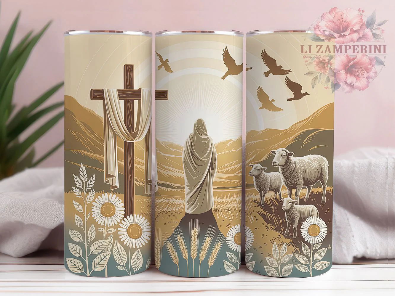 Brush Stroke Jesus Faith Tumbler, Easter Christian Tumbler, Faith Bible Wrap, Stylish 20oz Wrap, Sublimation Design, Trendy Gift Idea, Inspirational Easter Tumbler