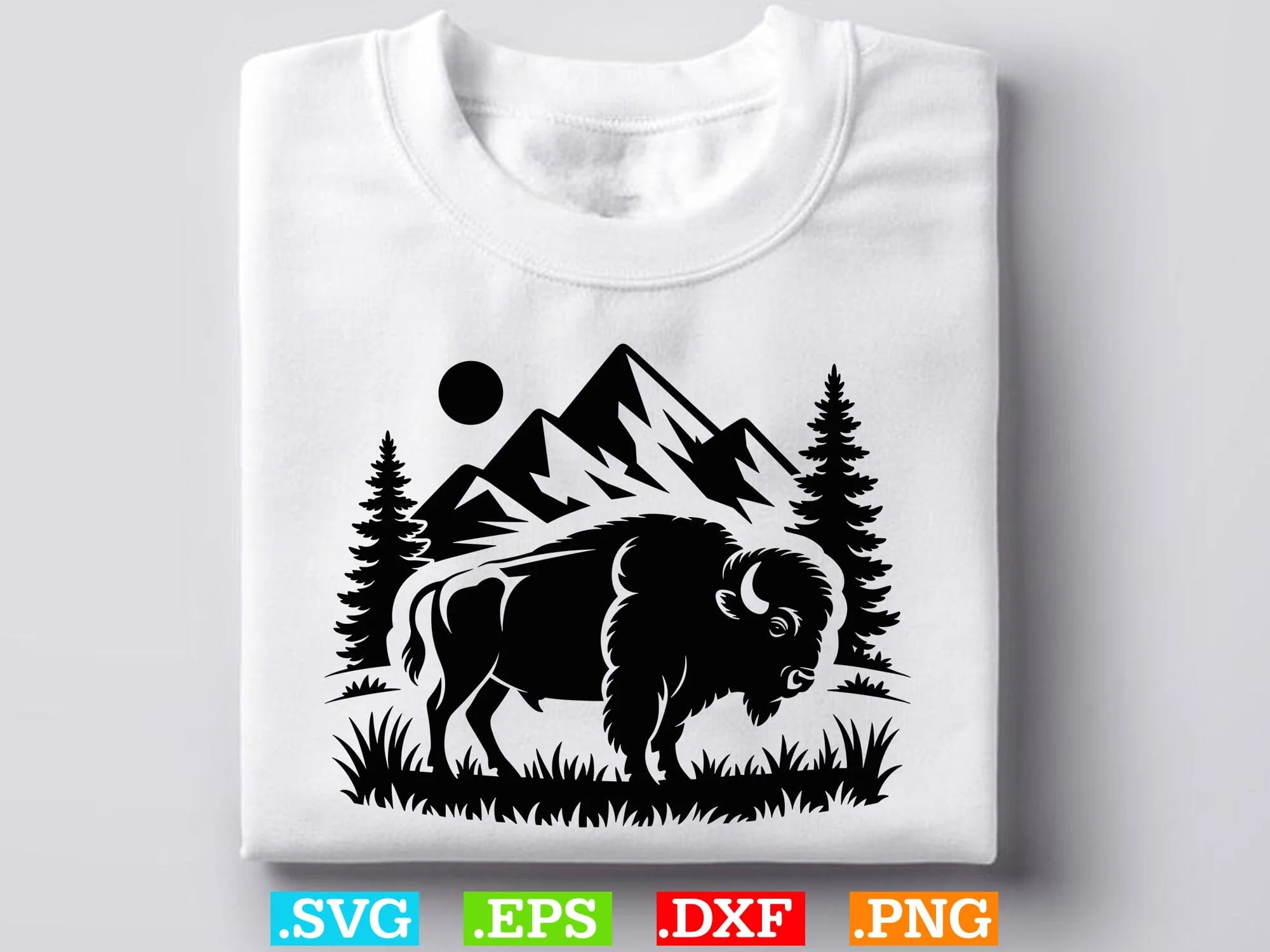 Buffalo Svg Bundle, Bison Cut Files, Bison Silhouette, Animals Svg - Image 2