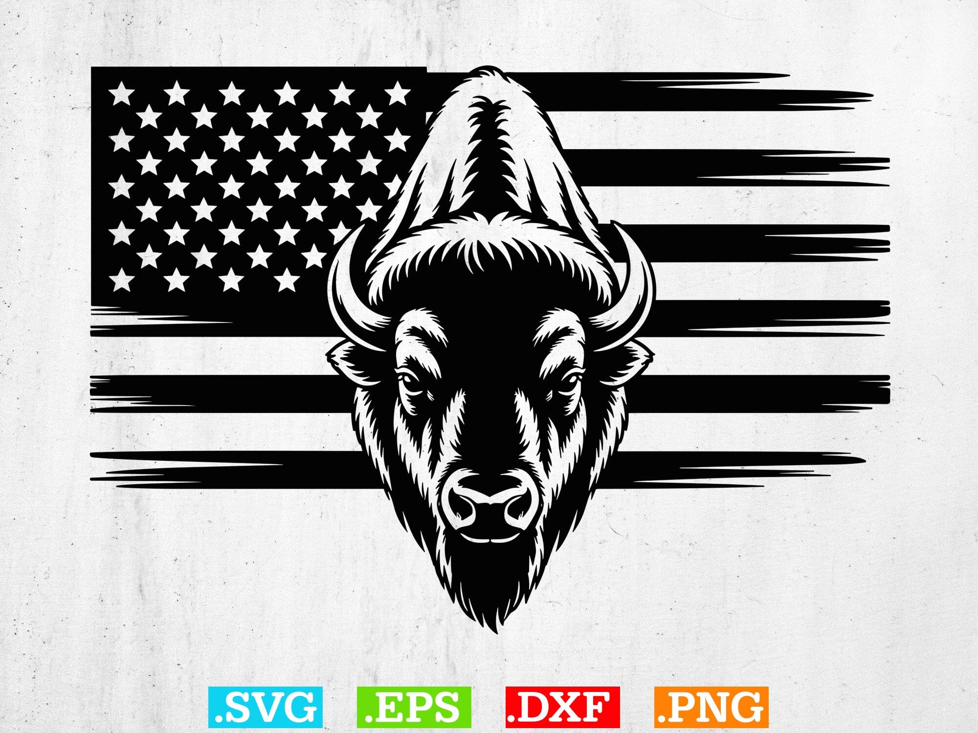 Buffalo Svg Bundle, Bison Cut Files, Bison Silhouette, Animals Svg - Image 3
