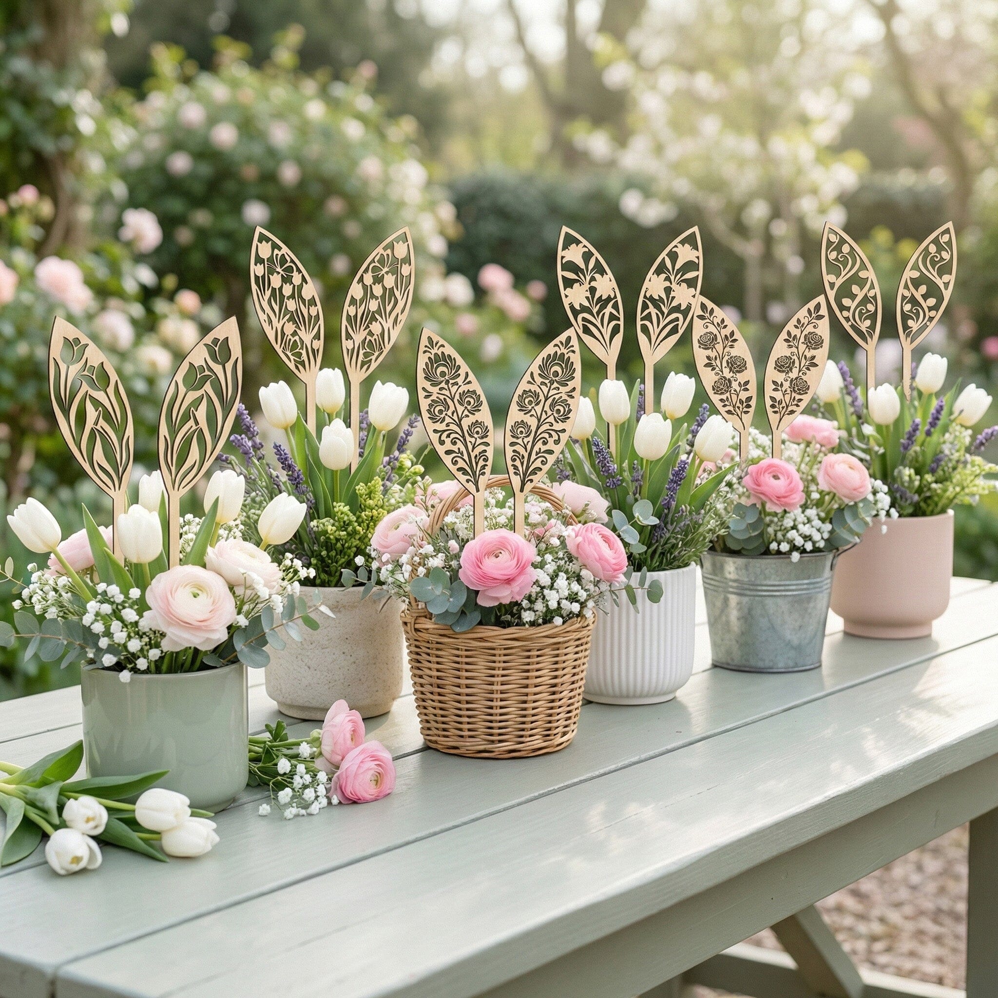 Bunny Ears Laser Cut SVG Bundle – 12 Easter Centerpiece Designs, Plywood Decor Files, SVG EPS Dxf for Glowforge, Cricut, Cnc - Image 2