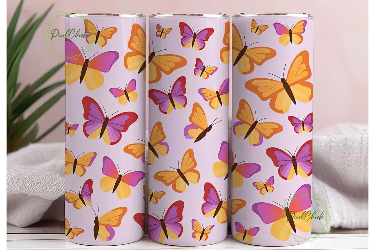 Butterfly 20oz Tumbler Design - Image 3