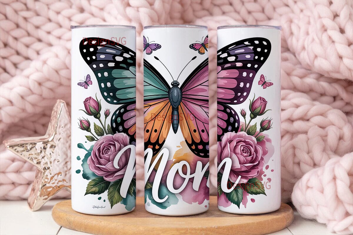 Butterfly Mom 20oz Tumbler Wrap