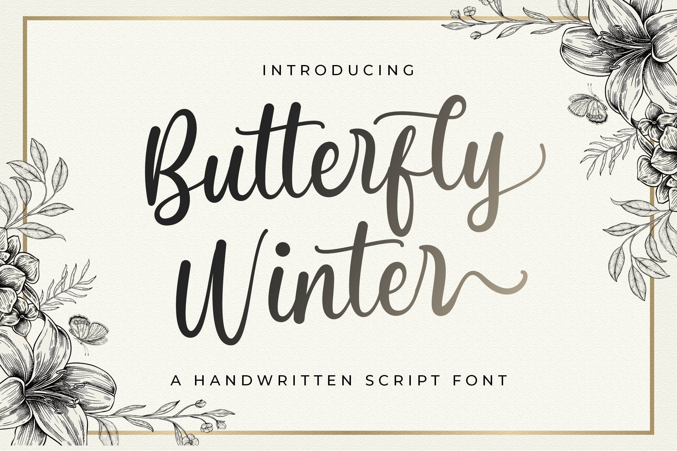 Butterfly Winter - Handwritten Font
