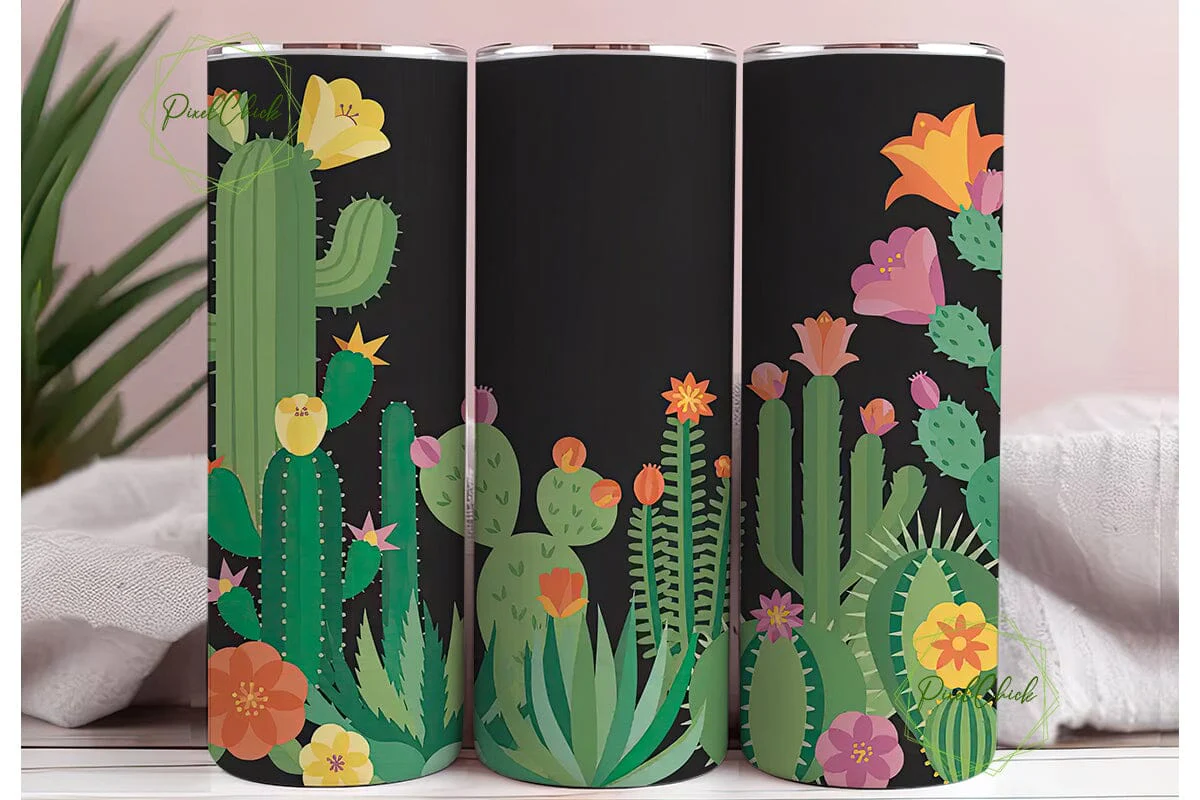 Cactus Bloom 20oz Tumbler Wrap - Image 3