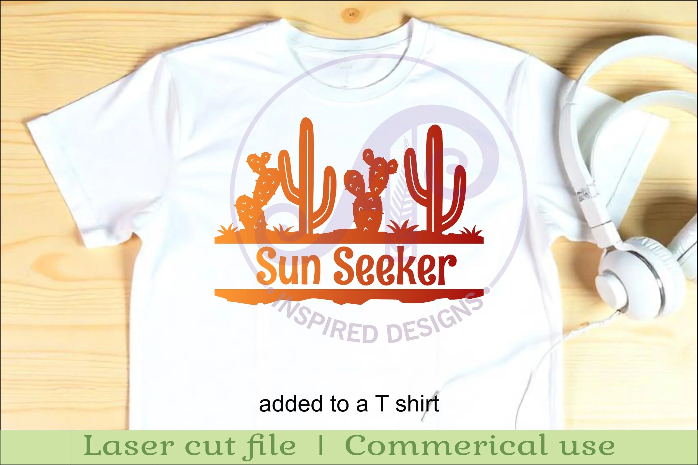 Cactus Desert Name sign svg laser cut template - Image 3