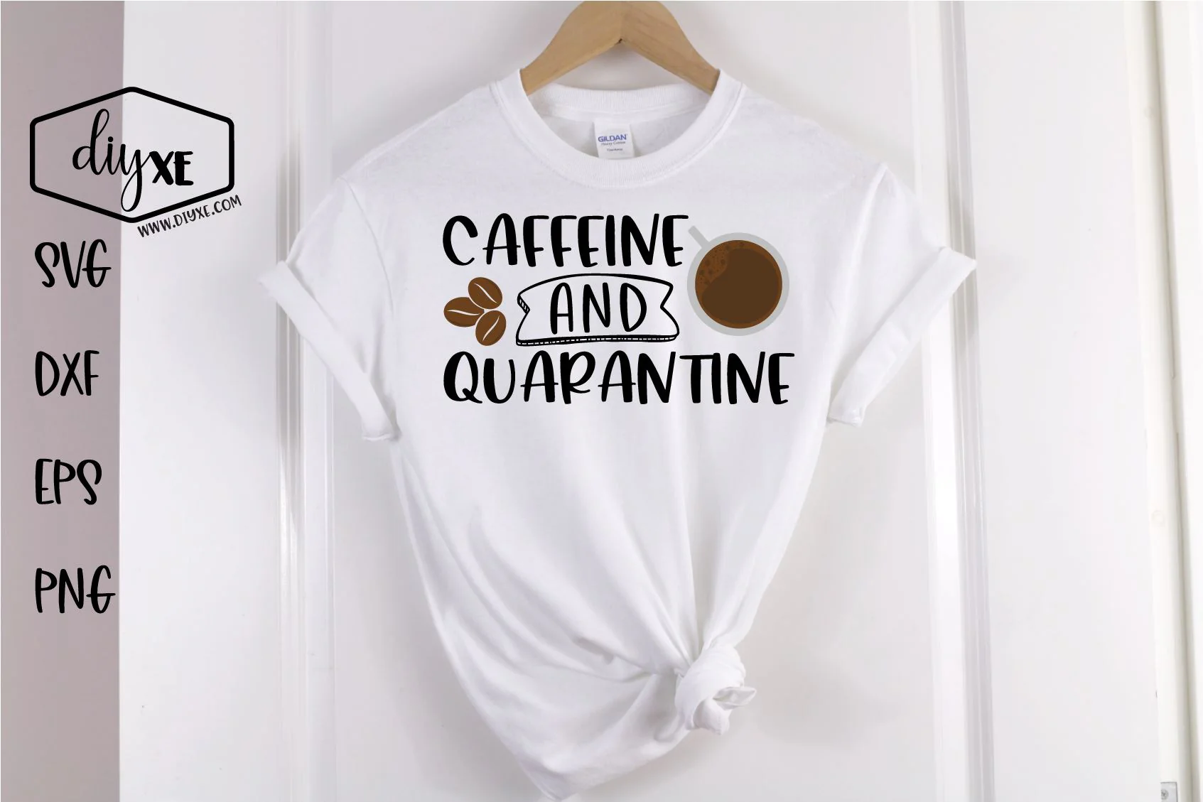 Caffeine and Quarantine - A Social Distancing SVG Cut File