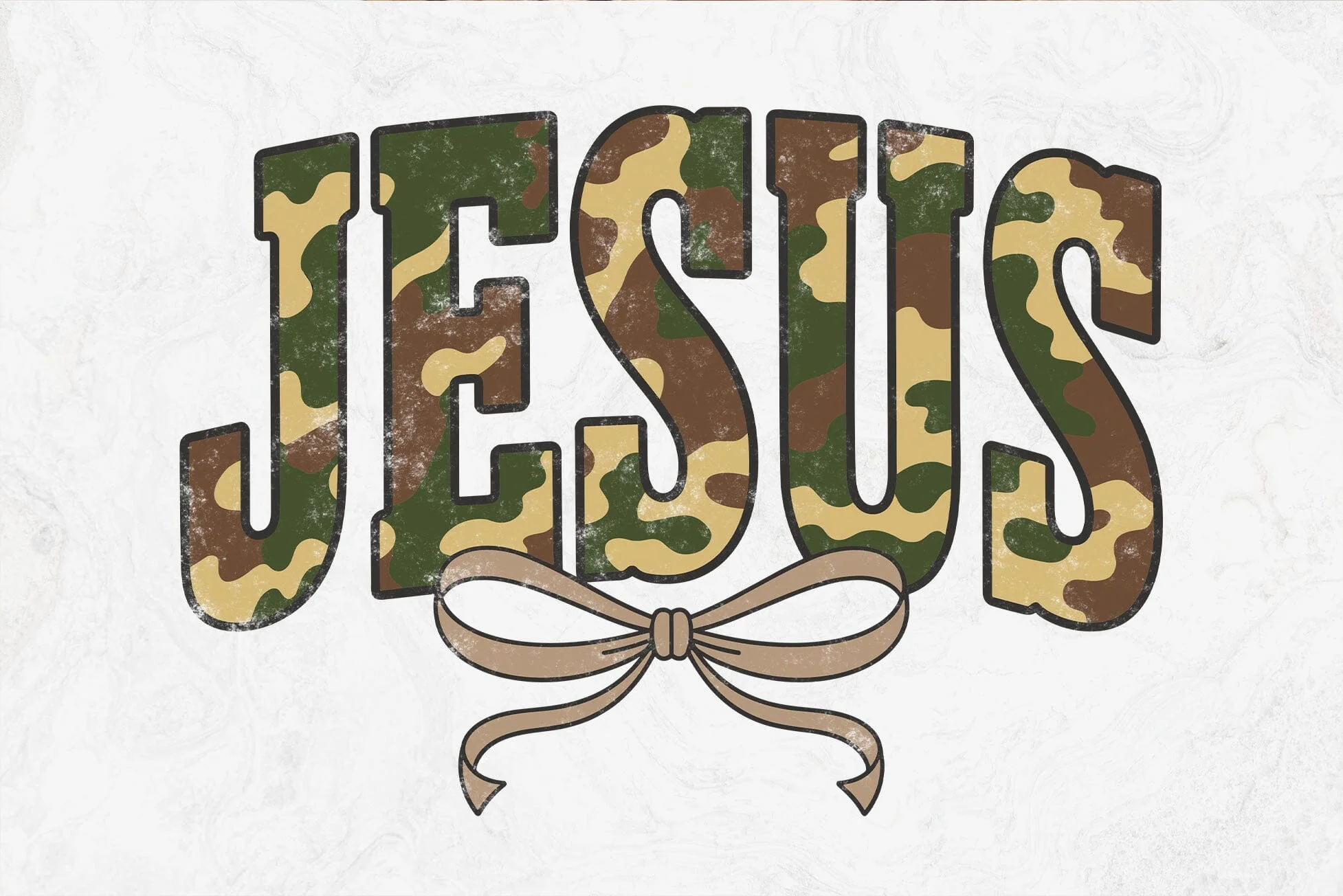 Camo Jesus Coquette Design: Christian PNG SVG, Jesus Svg, Camo Flag Jesus Svg, Pray Svg - Image 2