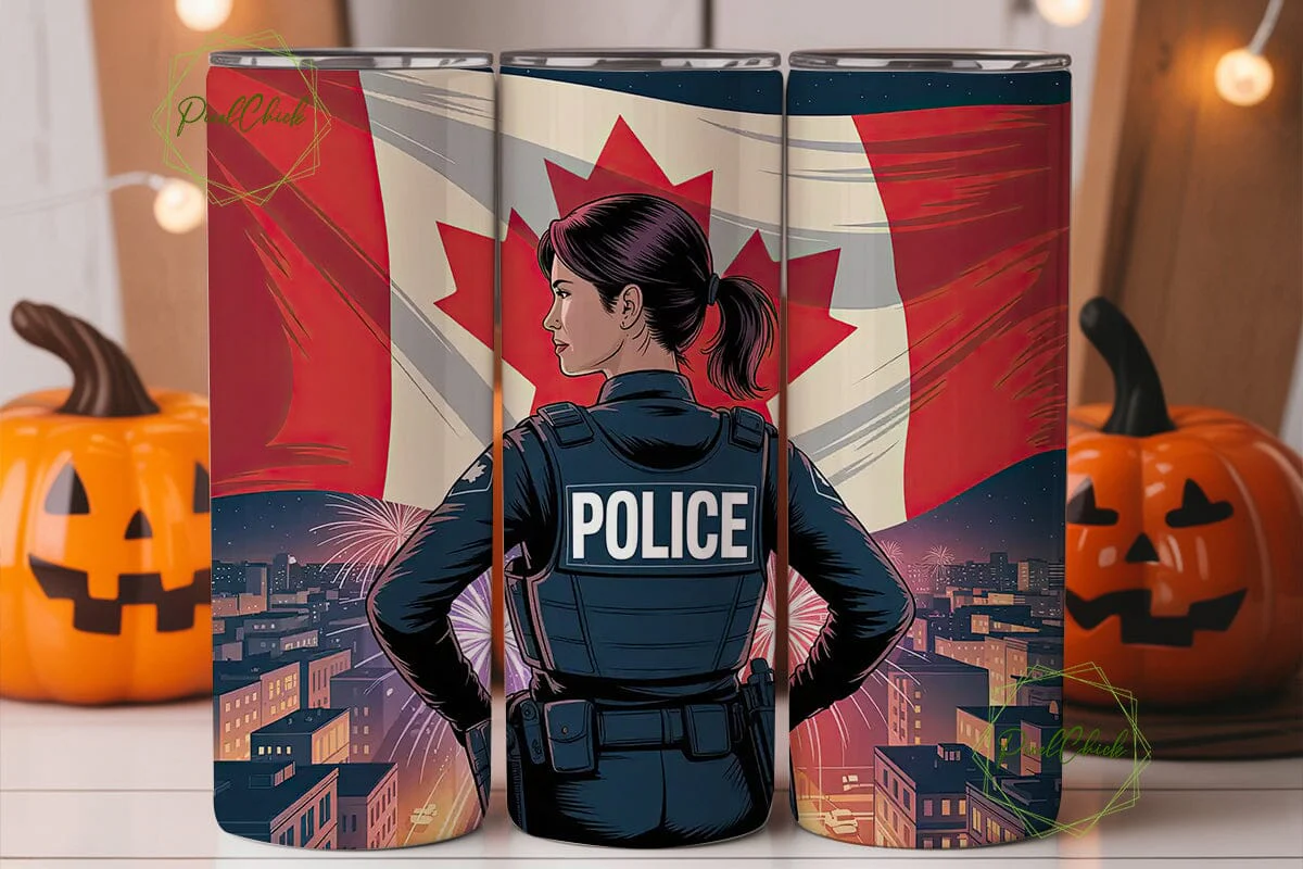 Canadian Police Officer 20oz Tumbler - Image 2