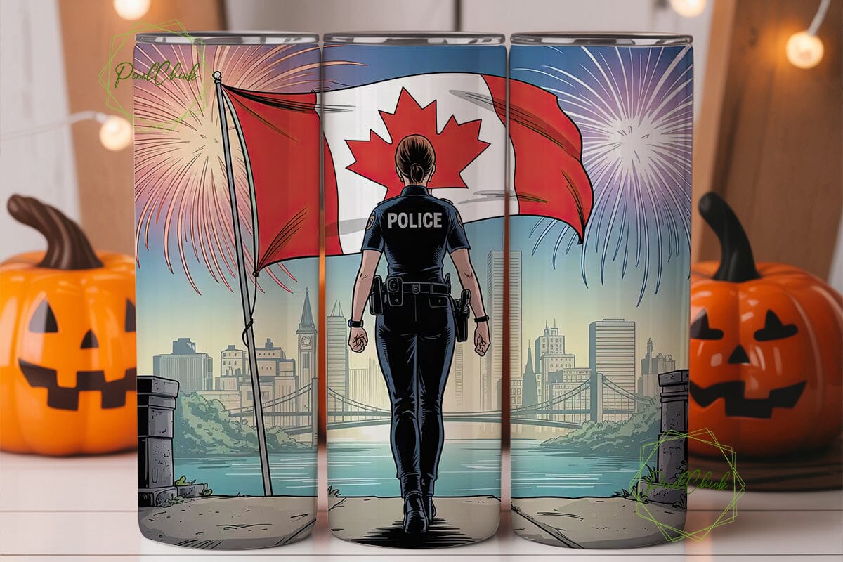 Canadian Police Officer Tumbler Wrap - Image 2