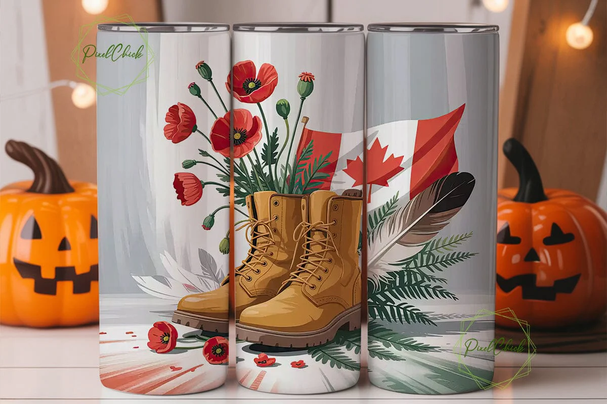 Canadian Remembrance Tumbler Wrap - Image 2