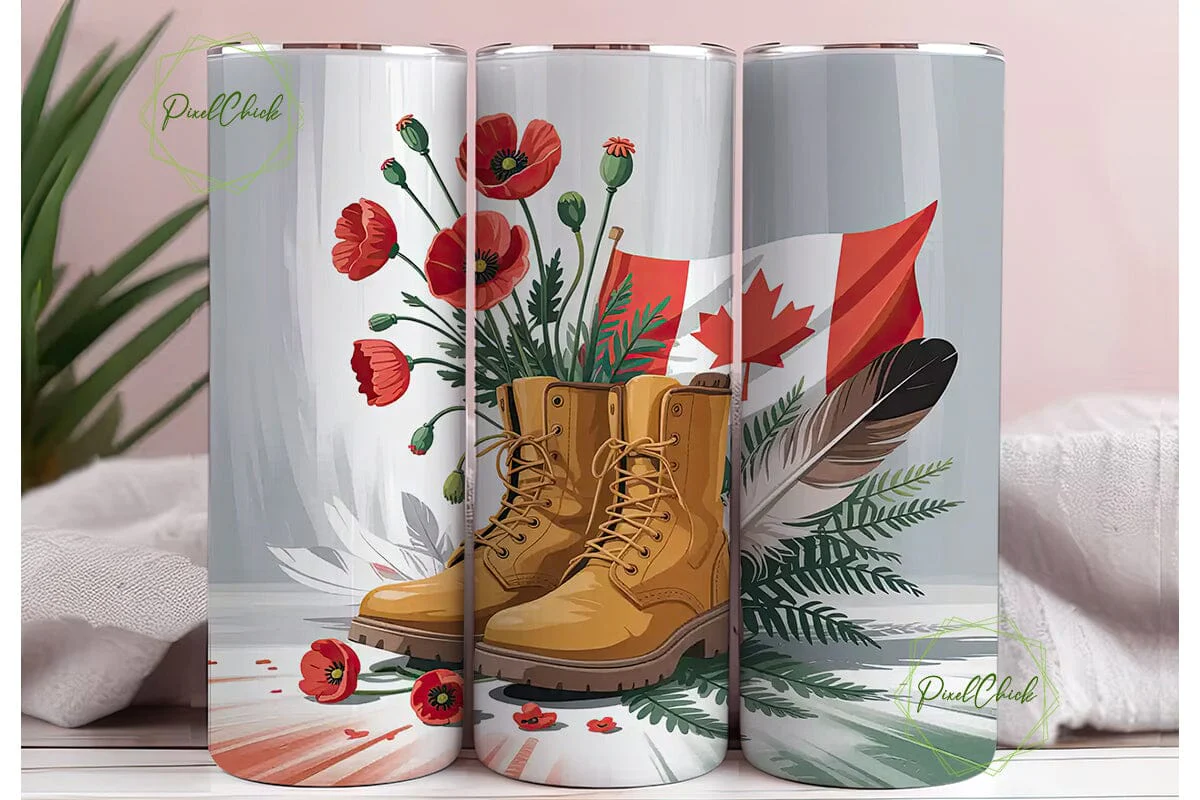 Canadian Remembrance Tumbler Wrap - Image 3