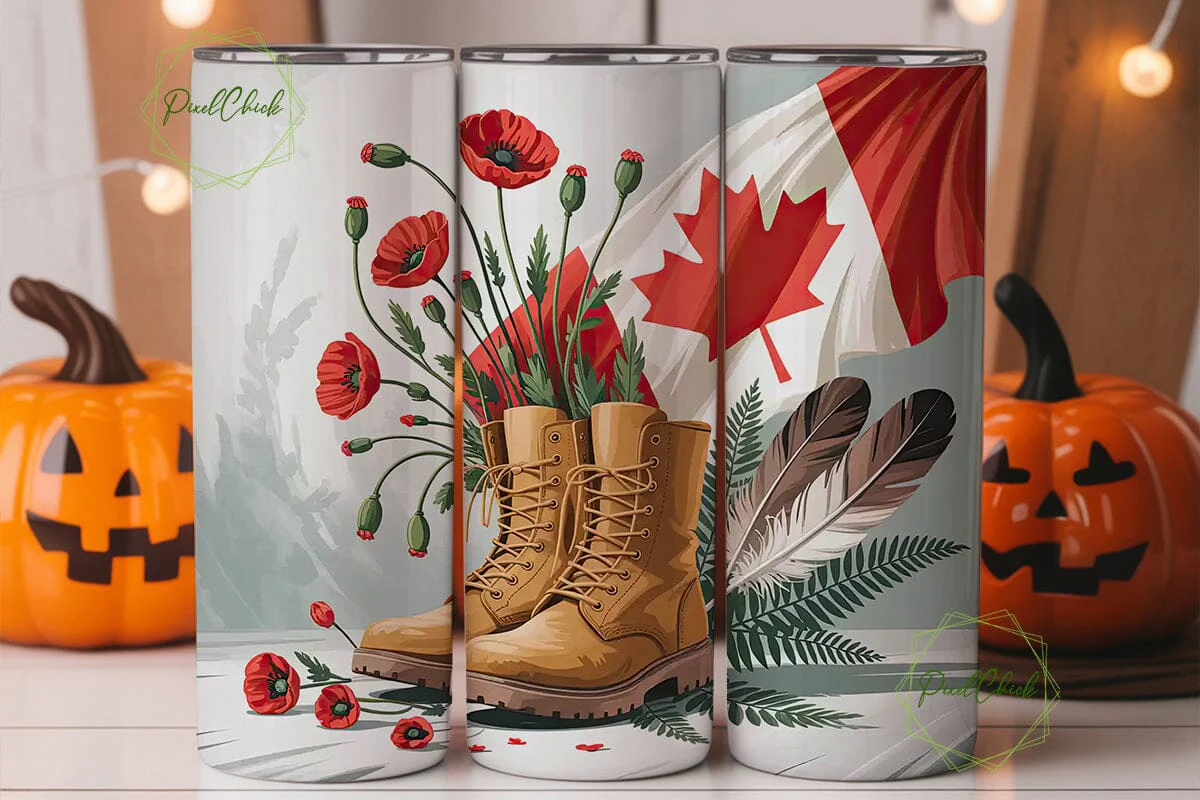 Canadian Remembrance Tumbler Wrap - Image 2