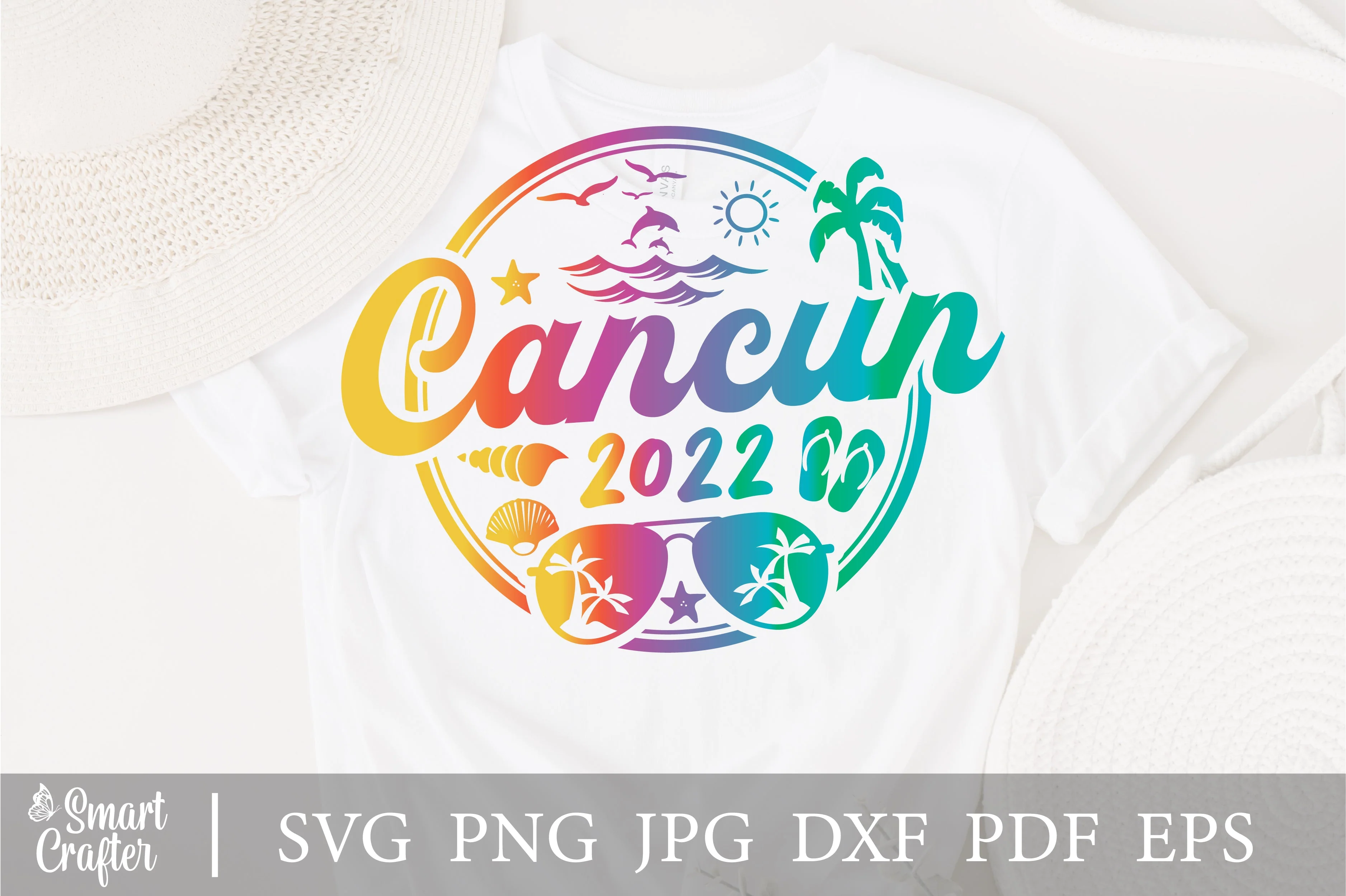 Cancun 2022 SVG, Summer SVG, Mexico SVG, Family trip SvG, Beach SvG, Instant download, Iron on file, Cuttable file